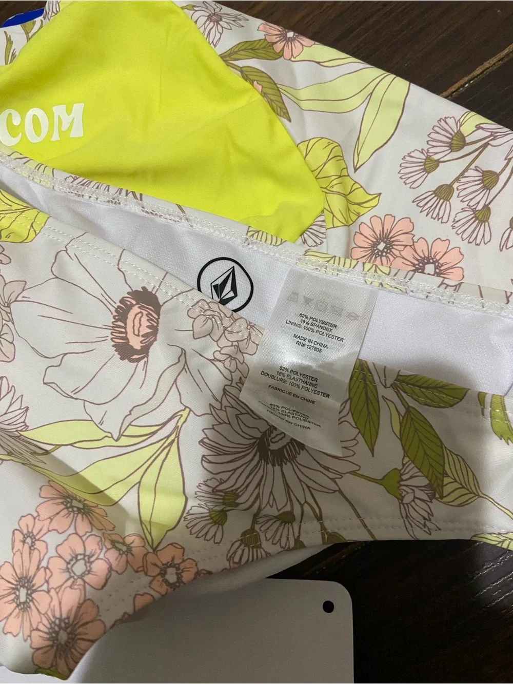 NWT Volcom Kid's Girl 3-Piece Swimsuit Size L 14/16